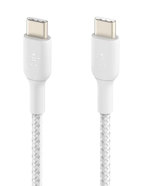 Fonott USB-C USB-C kábel 1m fehér