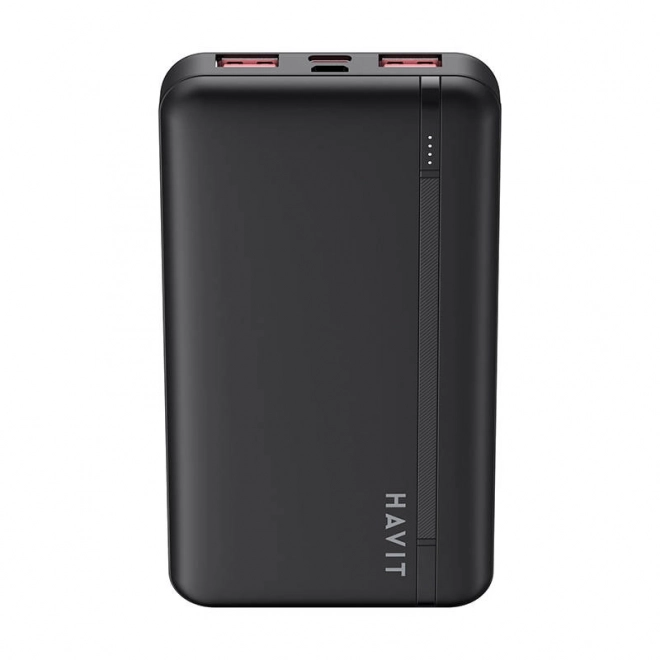 Havit kompakt fekete 10000 mAh-s power bank