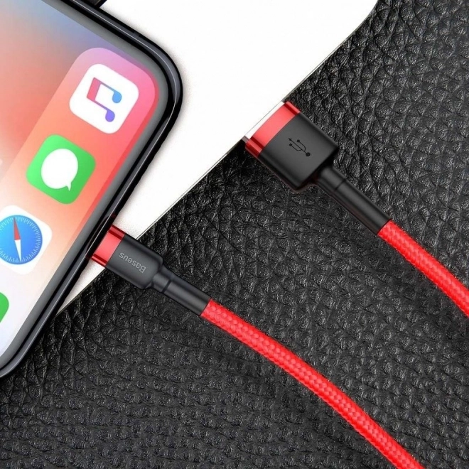 Baseus lightning usb kábel 3m piros