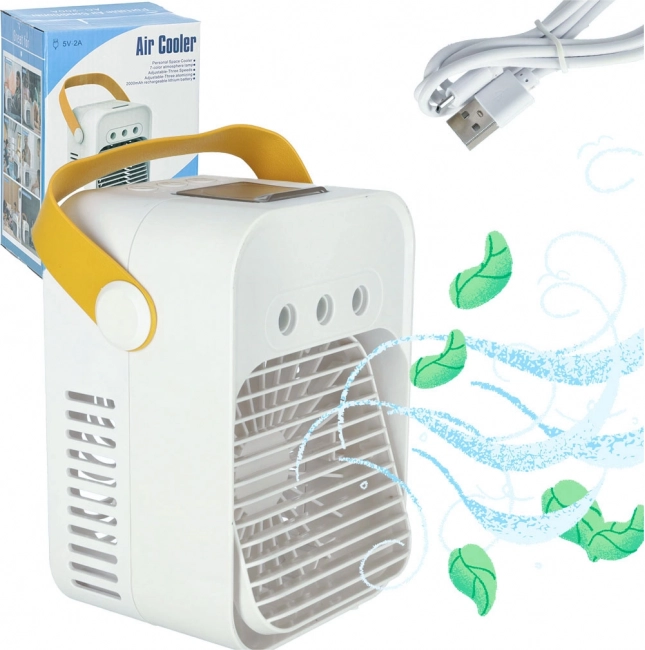 Hordozható asztali mini 3 az 1-ben vízhűtés LED-del, USB-vel