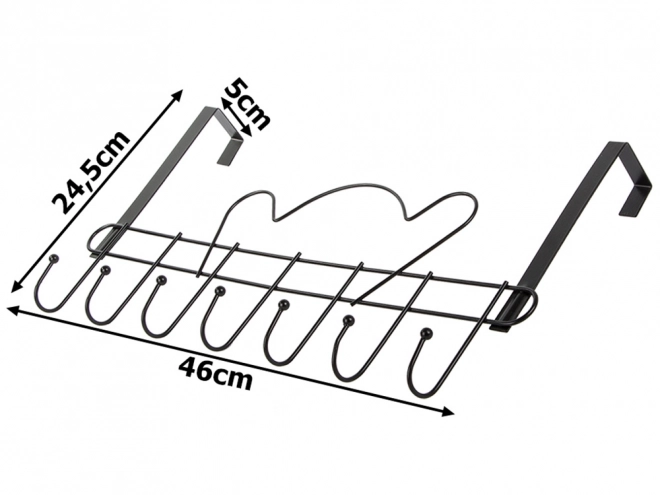 Ajtóra akasztható ruhafogas, törölköző akasztó 7 kampóval