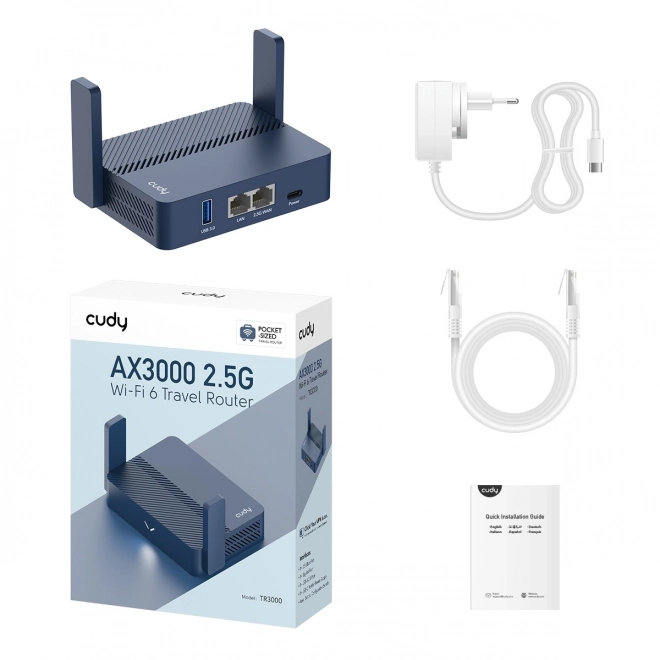 Utazó Wi-Fi Router VPN AX3000