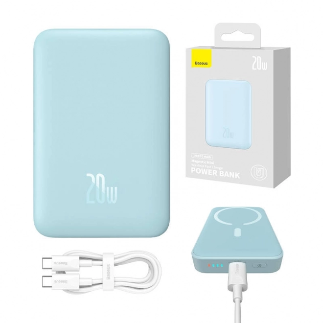 Baseus mágneses mini power bank, 10000mAh, USB-C, 20W