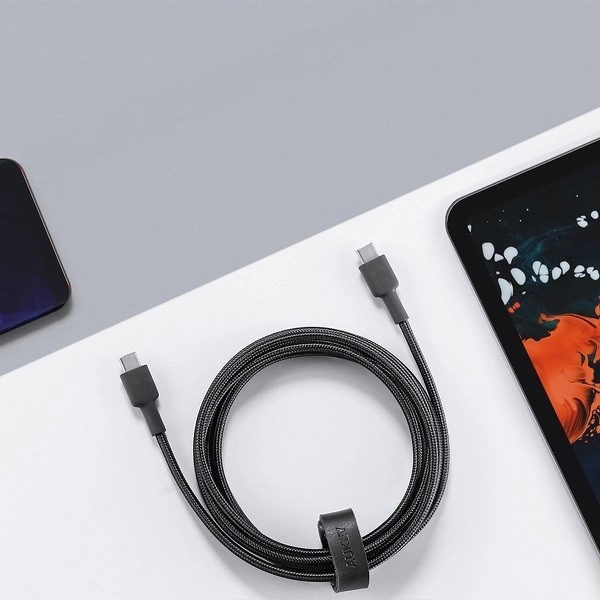 Nylon USB C - USB C kábel 0,9m