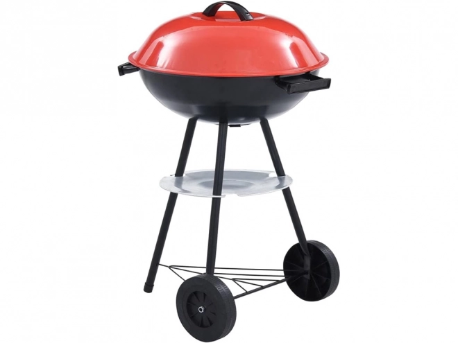 Kerti faszenes grill kerekekkel és fedéllel