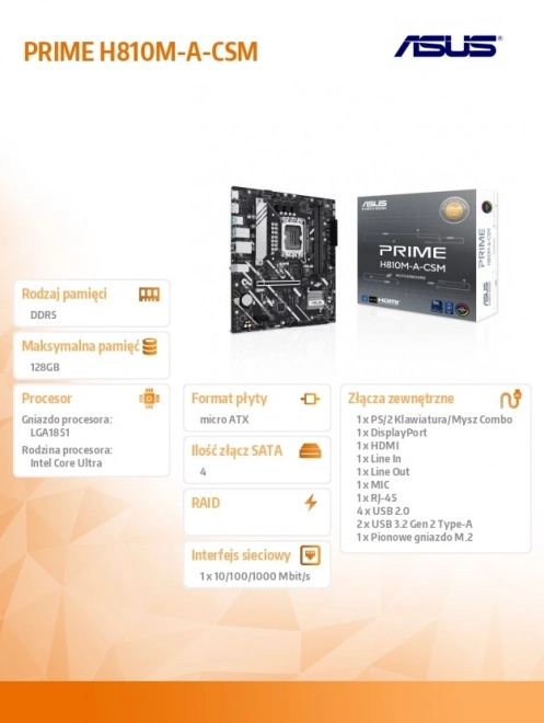 ASUS PRIME H810M-A-CSM alaplap