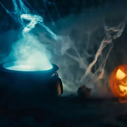 Műpókháló 2 pókkal halloweenra