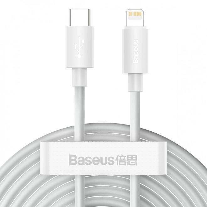 Baseus egyszerűen bölcs adatkábel USB-C villámhoz PD 20W 1,5m fehér