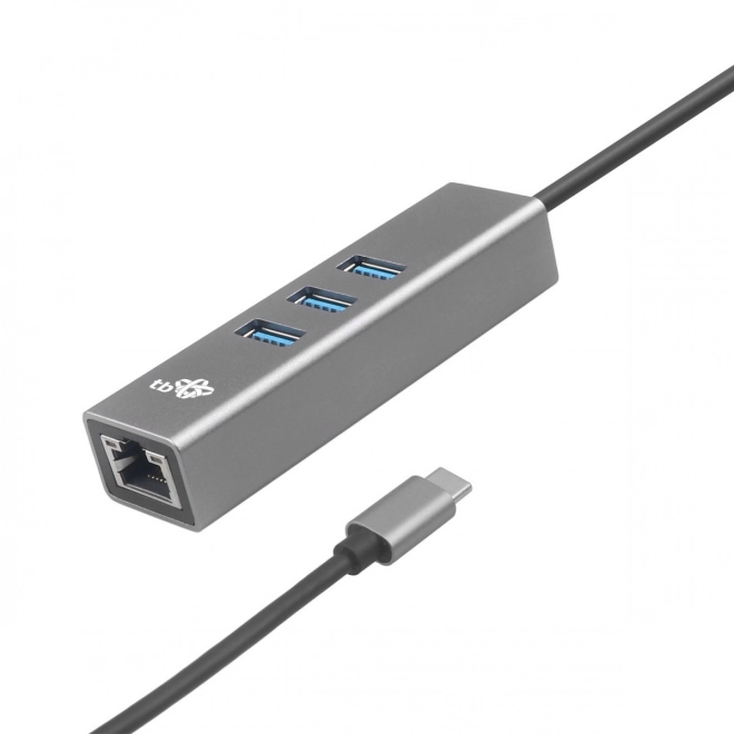 USB-C - RJ45 adapter + 3 USB-A csatlakozó - 1000 Mb/s