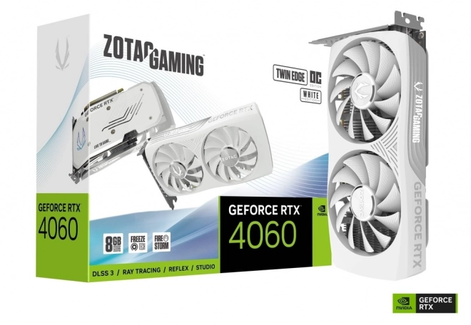 Geforce RTX 4060 Twin Edge OC 8GB grafikus kártya fehér