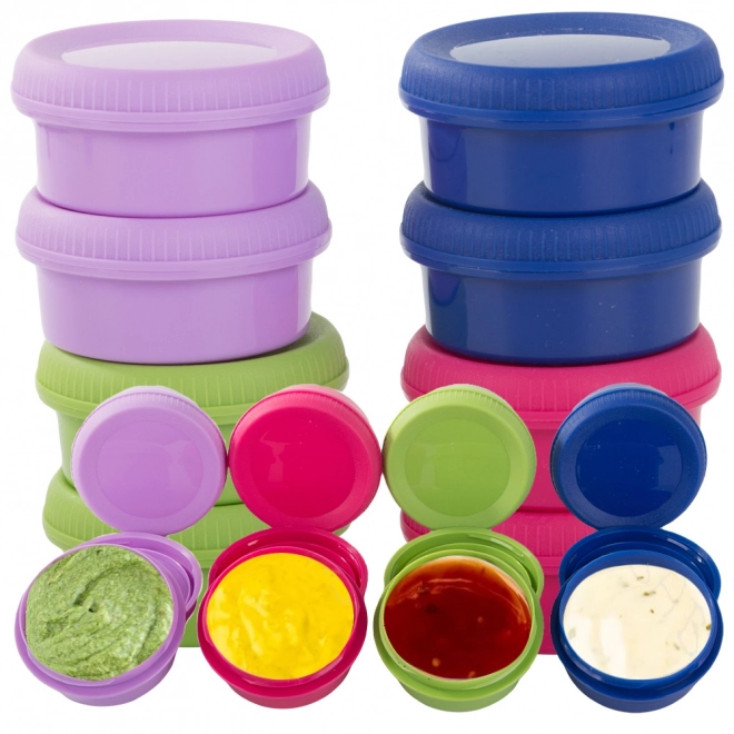 Színes mártogatós tálkák fedéllel 80 ml 8 darabos szett