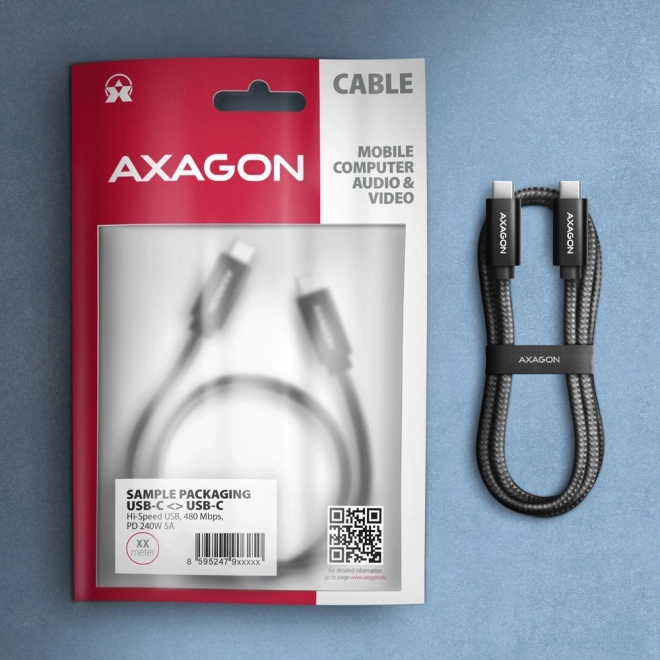 AXAGON interkonekt kábel USB-C - USB-C, 2m