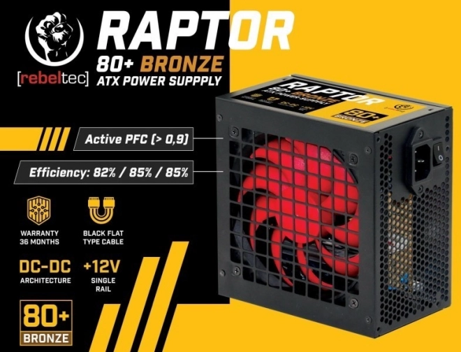 Raptor 600W Bronze 80+ ATX tápegység