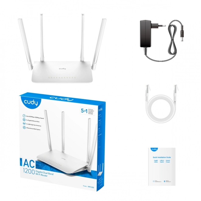 Gigabites Router WR1300 Mes hálózat AC1200 WiFi