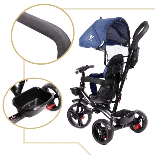 Szürke Trike Fix Lite háromkerekű bicikli – Tengerészkék