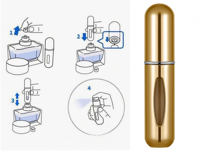 Utazó parfüm permetező üveg 5ml parfüm adagoló