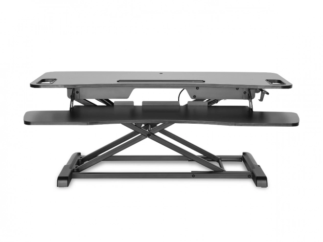 Ergonómikus asztali állvány: 950x615x106-460 mm, állítható, fekete