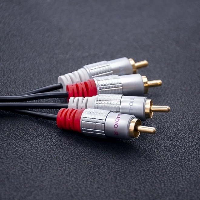 Kábel 2xRCA apa / 2xRCA apa | 3m | fekete