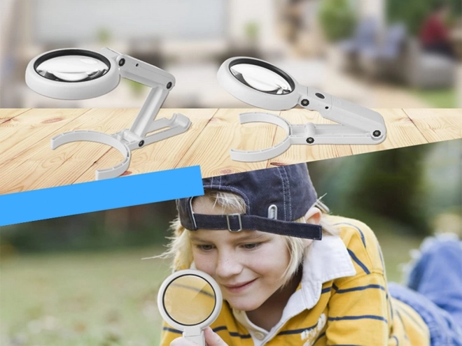 Összecsukható asztali ékszerész nagyító USB csatlakozóval
