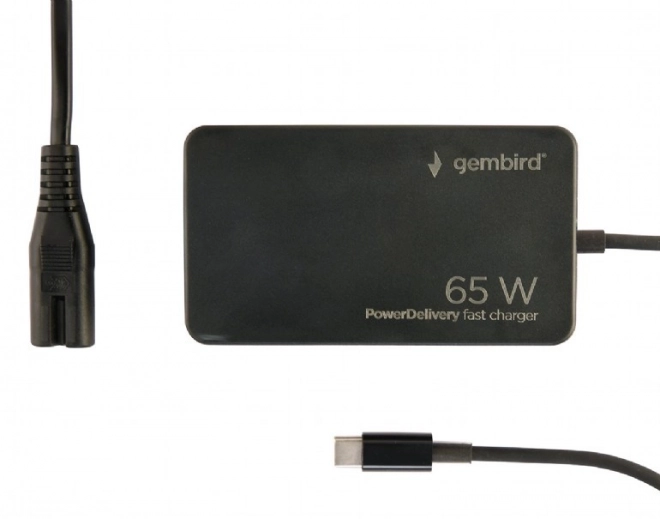 Univerzális 65W USB-C gyorstöltő fekete