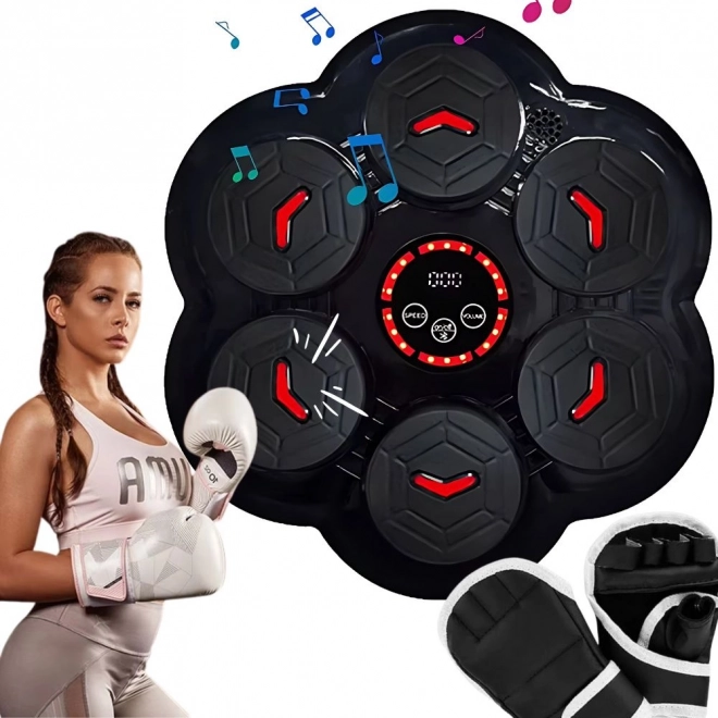Boksz pajzs Bluetooth zenével és kesztyűkkel
