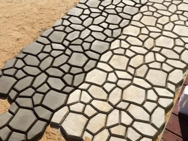 Újrahasználható betonkő öntőforma macskafej mintával