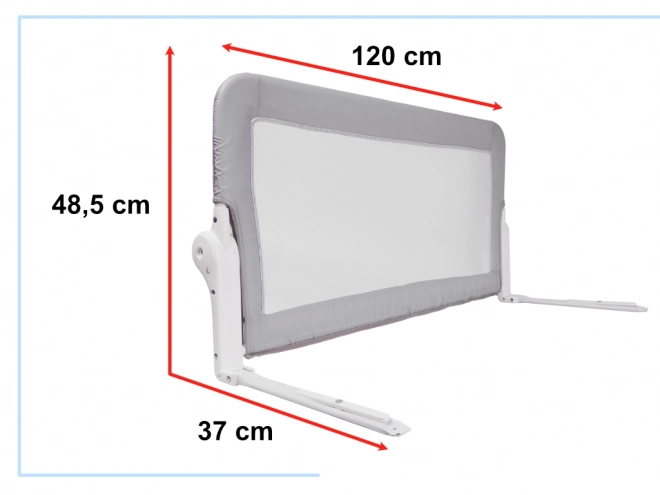 Ágyvédelmi oldalsó korlát nyitható 120 cm szürke