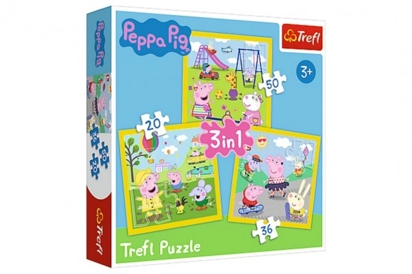 Peppa malac vidám napja 3 az 1-ben puzzle