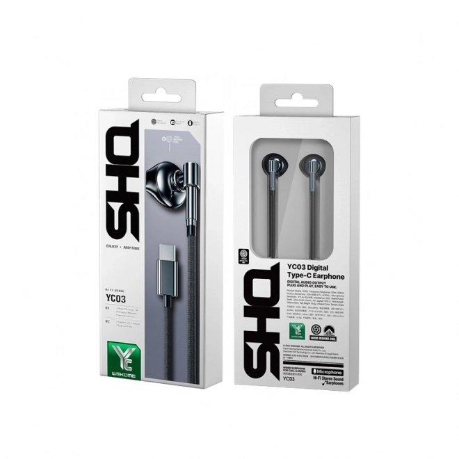 Usb-C vezetékes fülhallgató