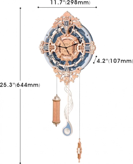 Robotime Rokr 3D fa puzzle romantikus fali óra