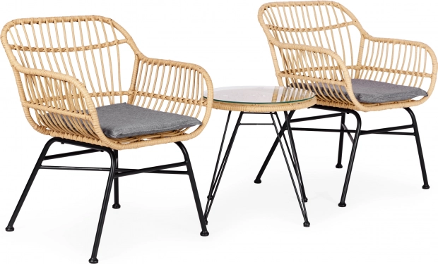 Rattan kerti bútor - székek, asztal és párnák MultiGarden