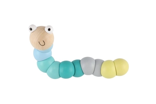 Színes fa hernyó 16 cm