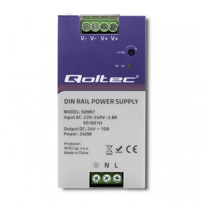 Tápellátás DIN sínre 240W 24V 10A