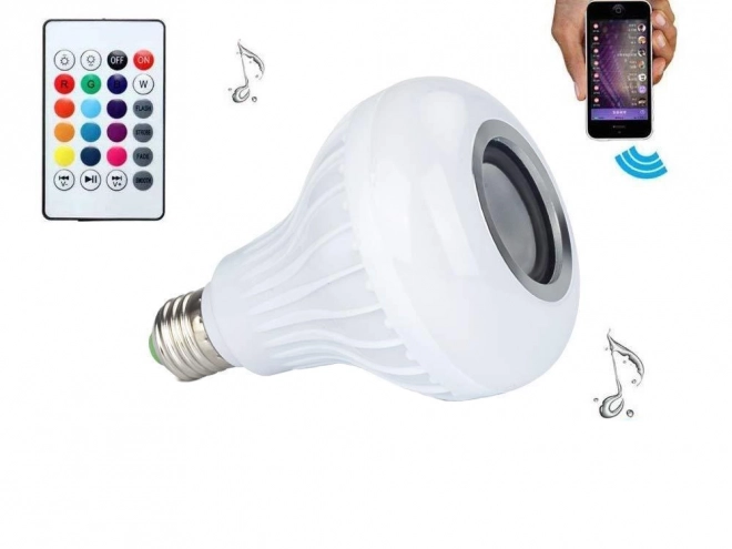 Színes LED izzó Bluetooth hangszóróval és távirányítóval