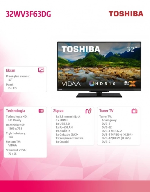 32 hüvelykes LED televízió