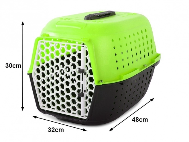 Kisállat szállító ketrec zöld 48 cm