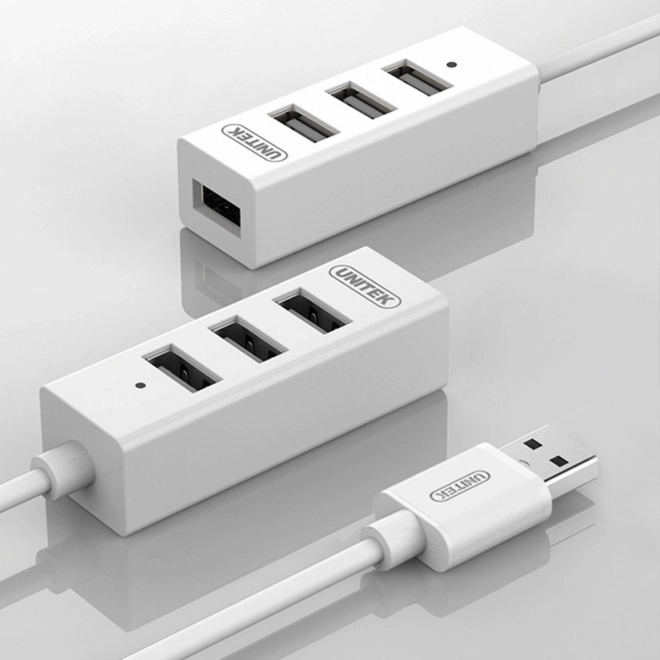 Mini USB hub 4 porttal - Fehér