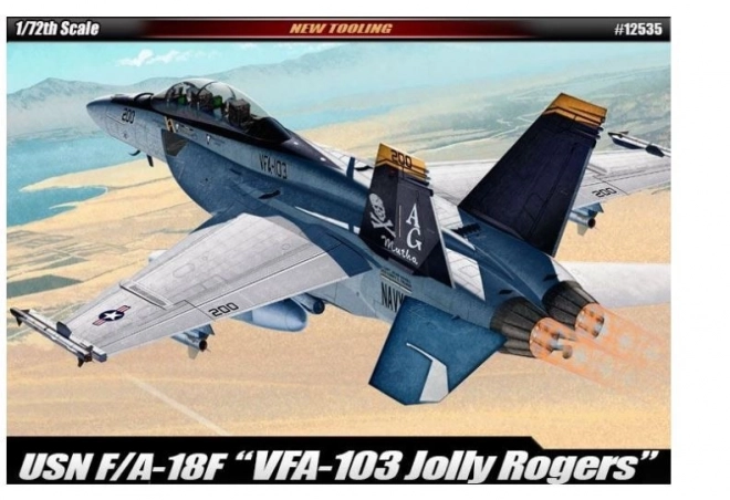 F/A-18F USN VF-103 jolly rogers műanyag modell