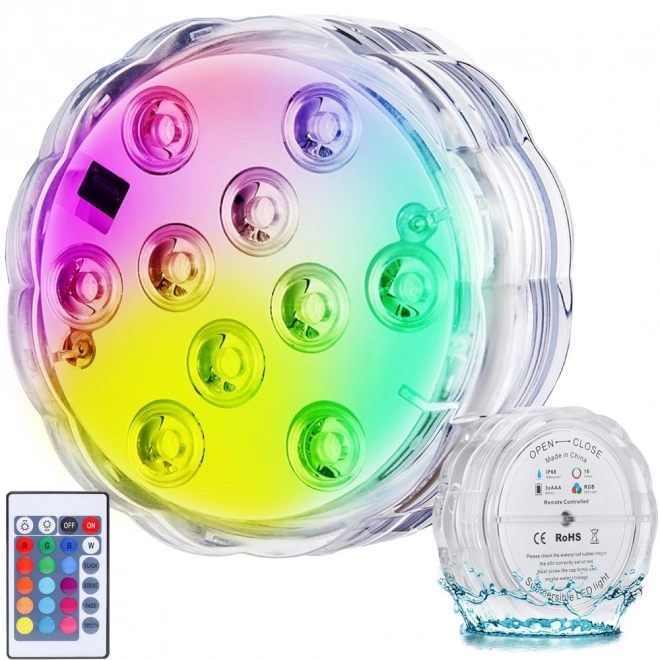 Víz alatti RGB medencelámpa távirányítóval