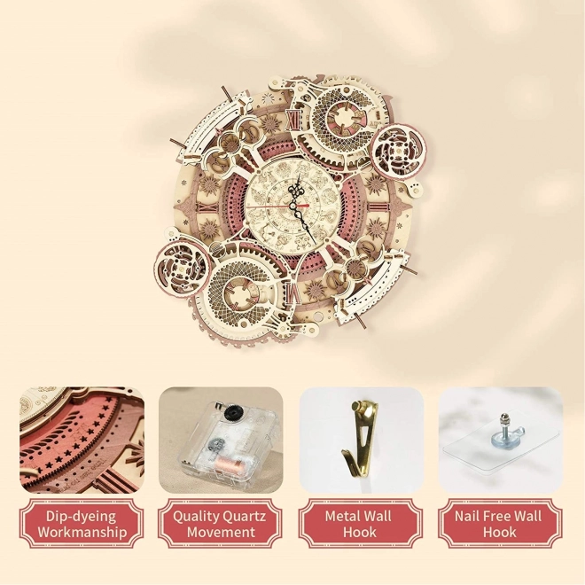 Rokr 3D fa puzzle falióra Zodiákus 168 darabos