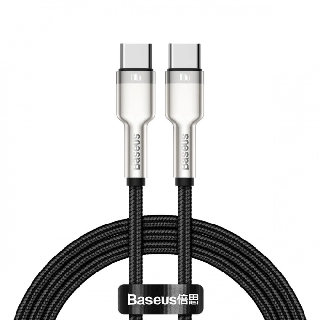 Baseus gyors töltő USB-C kábel 100W fekete, 1m