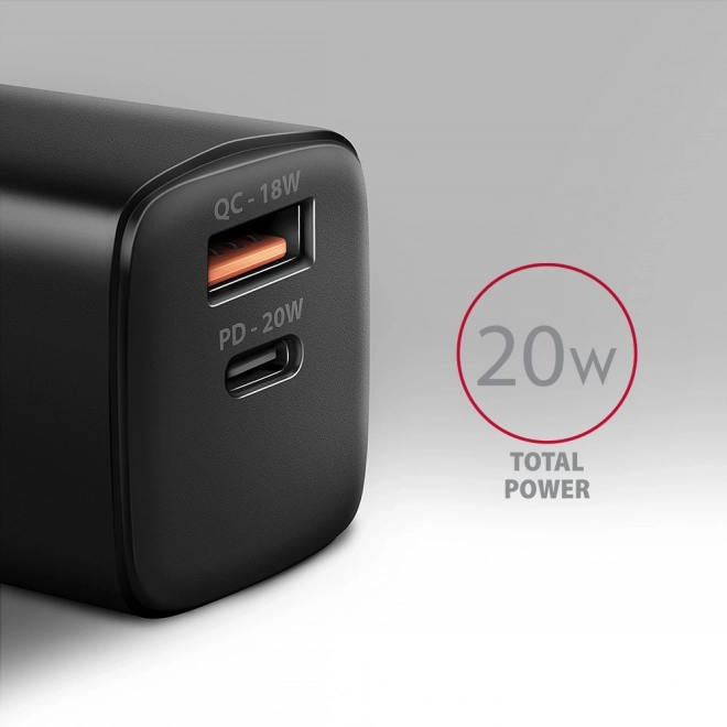 Gyors töltő adapter 20W USB-C és USB-A csatlakozással