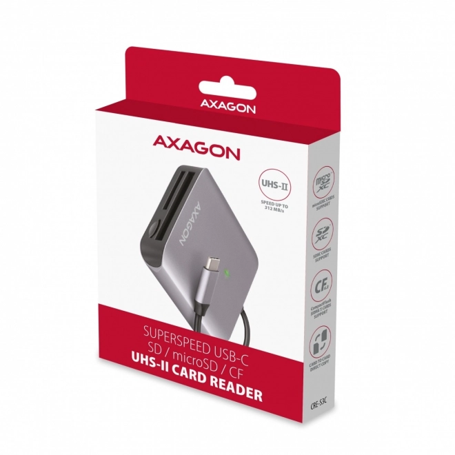 Axagon többslotos USB-C kártyaolvasó