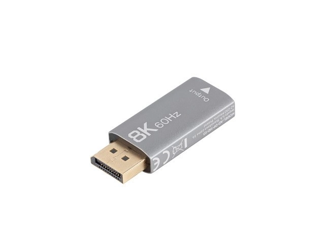 Sréber DisplayPort - HDMI adapter, 8K támogatás