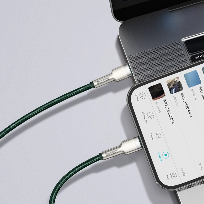 Baseus usb-c lightning gyors töltőkábel 2m zöld