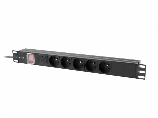 Lanberg 1U rack tápkacslak 19 hüvelykes 16A 5x230V 2m