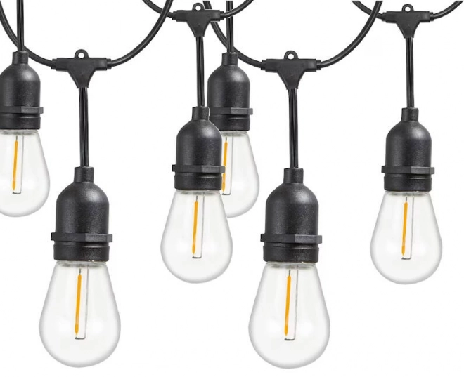 Kerti fényfüzér 10 LED E27 10m