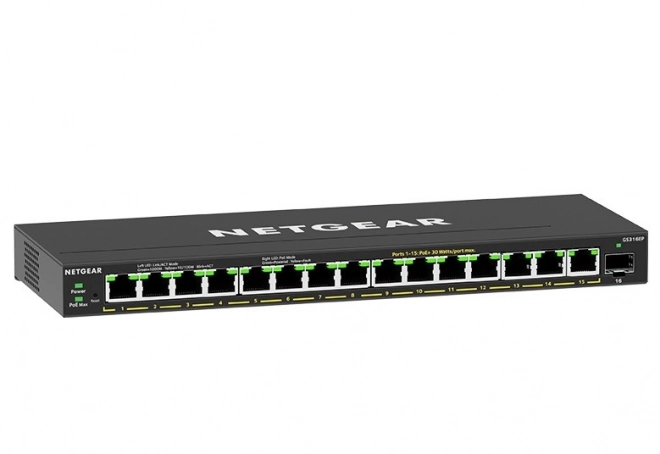 Nagyteljesítményű 16 portos Netgear ethernet switsch PoE+ funkcióval