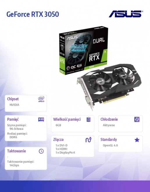 GeForce RTX 3050 DUAL OC grafikus kártya