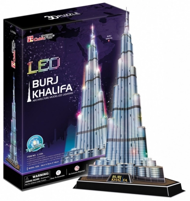 CubicFun LED világító Burj Khalifa puzzle